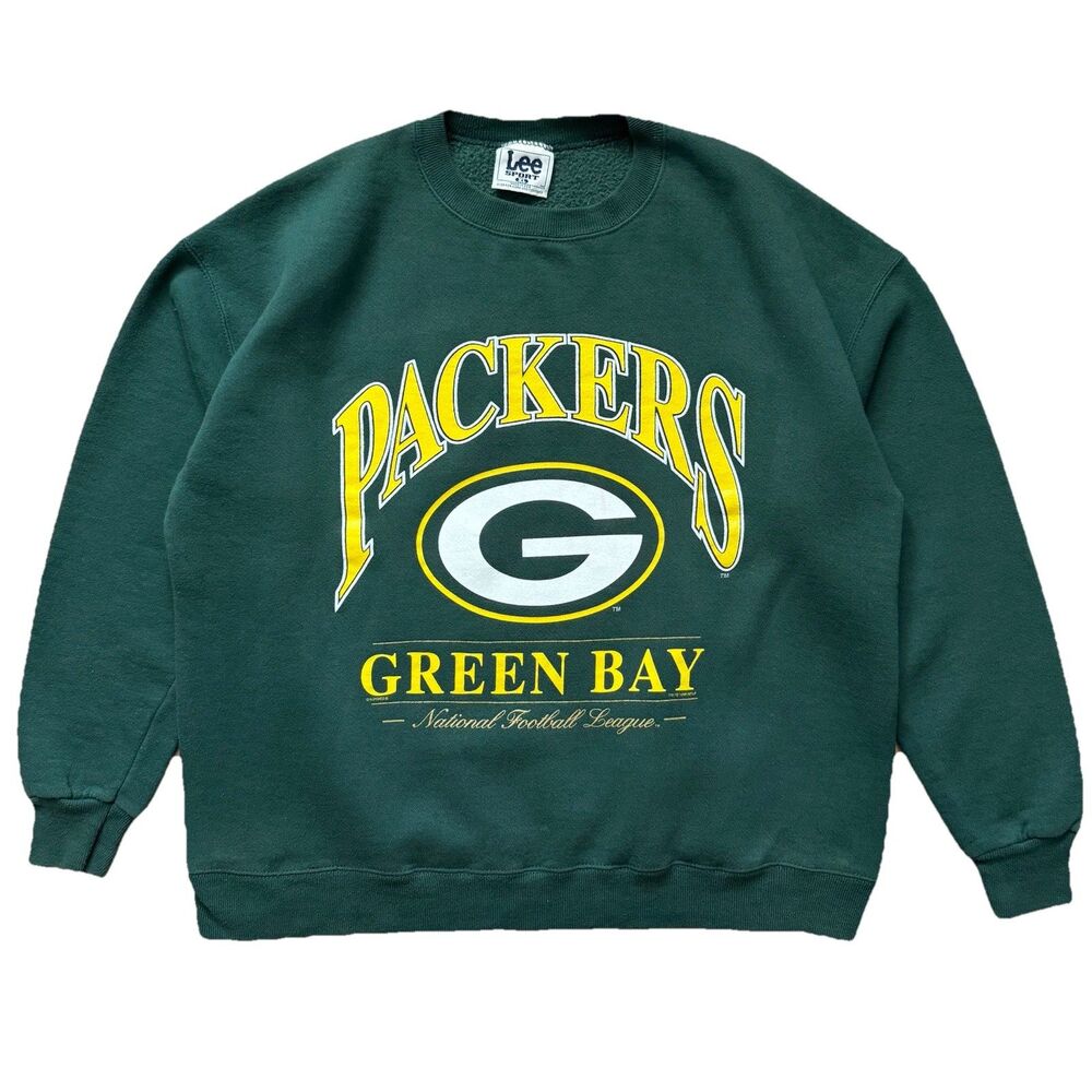 Vintage 90s Green Bay Packers Size XL Lee Sport Crewneck Sweatshirt USA